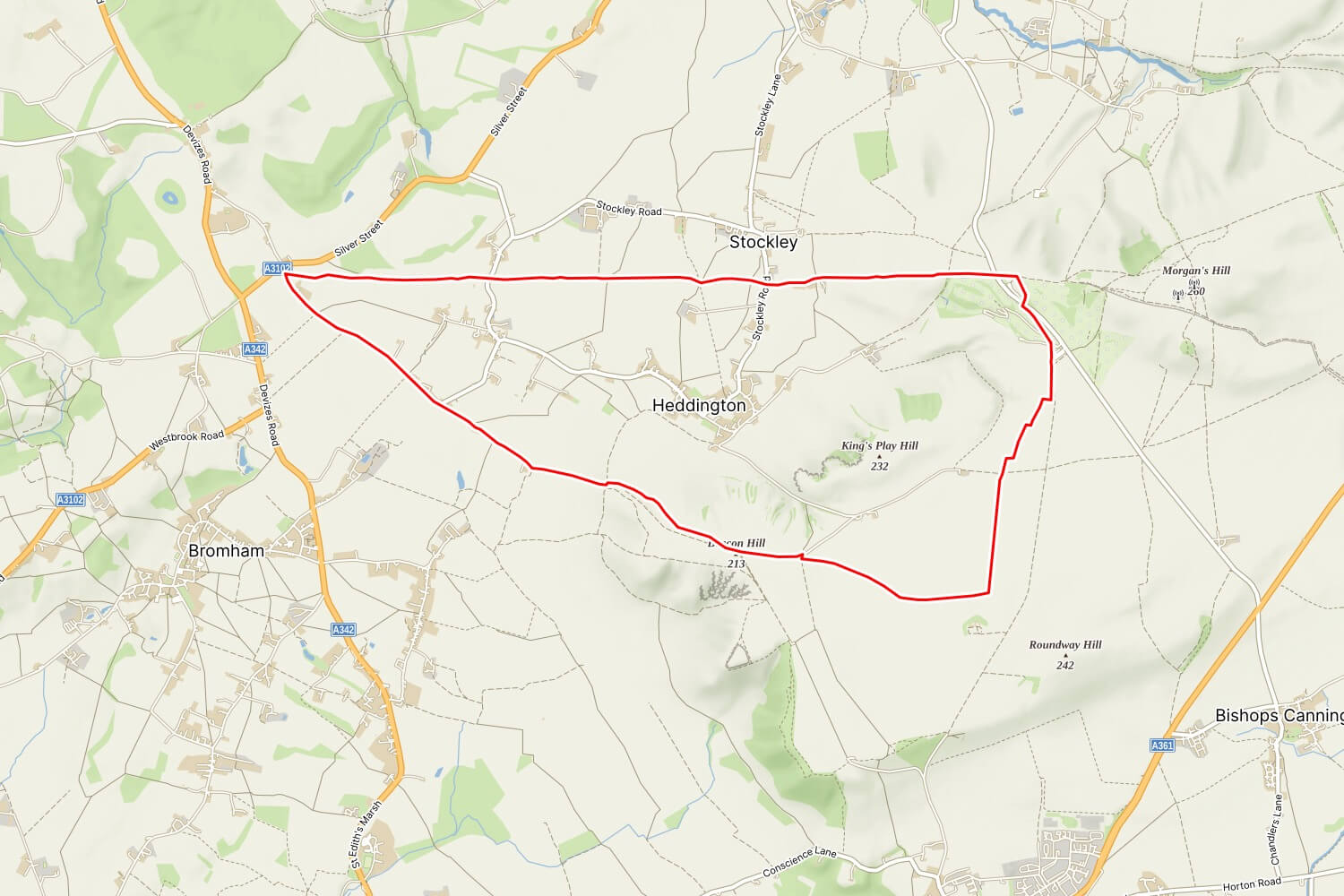 Map of Heddington