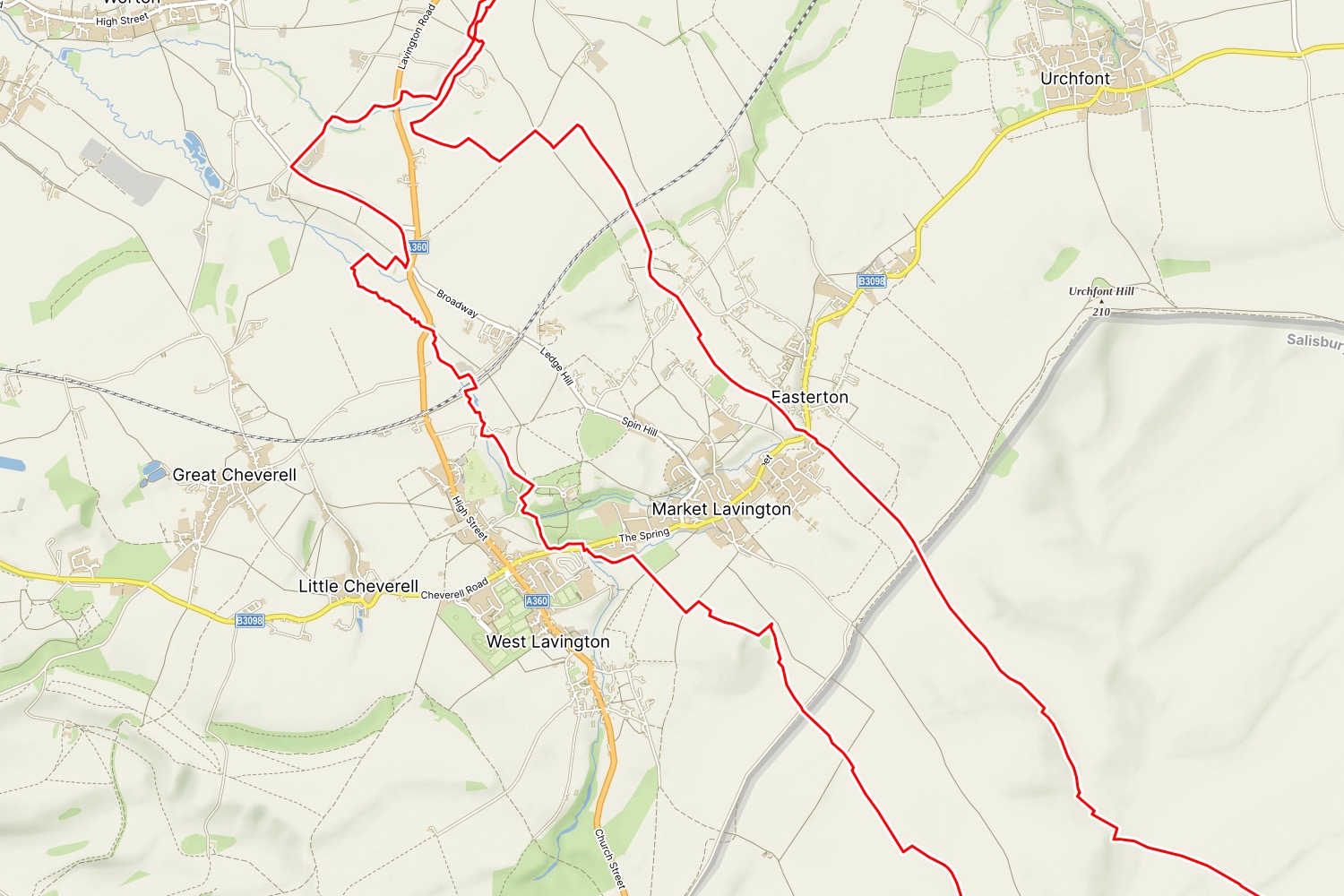 Map of Market Lavington